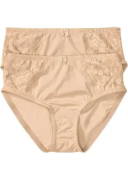 Slip alto con pizzo delicato (pacco da 2), bonprix