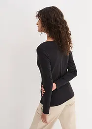 Maglia a maniche lunghe in puro cotone biologico, bonprix