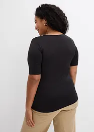 Maglia elasticizzata a mezze maniche, bonprix