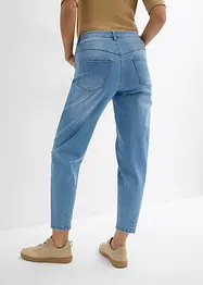 Jeans barrel leg cropped, vita alta, bonprix