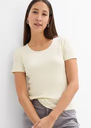 Maglia a costine con puro cotone biologico (pacco da 2), bonprix