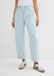 Jeans cropped a palloncino, super morbidi con cinta comoda e vita alta, bonprix