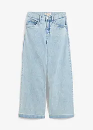 Jeans wide leg cropped, vita alta, bonprix