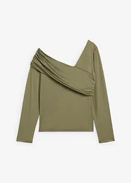 Maglia a maniche lunghe con arricciatura, bonprix