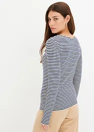 Maglia a maniche lunghe con particolare alla scollatura, bonprix