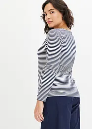 Maglia a maniche lunghe con particolare alla scollatura, bonprix
