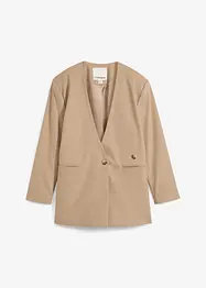 Blazer oversize con chiusura versatile in misto viscosa, bonprix