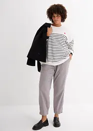 Maglia a maniche lunghe con scollo a V in cotone biologico, bonprix