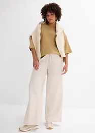 Pantaloni in jersey a righe con cordoncino, bonprix