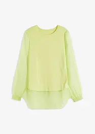 Maglione con maniche in chiffon, bonprix