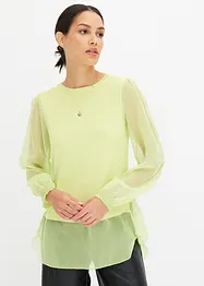 Maglione con maniche in chiffon, bonprix