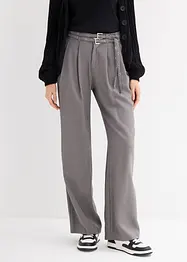 Pantaloni con pinces in viscosa fluente, bonprix