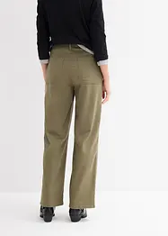 Pantaloni in twill di misto cotone elasticizzato, bonprix