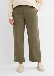 Pantaloni in twill di misto cotone elasticizzato, bonprix