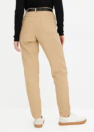 Pantaloni in twill con cintura, barrel, bonprix