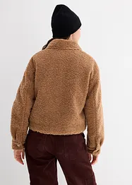 Giacca oversize in teddy con colletto, bonprix