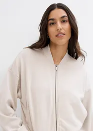 Bomber oversize in felpa con viscosa, bonprix