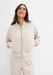 Bomber oversize in felpa con viscosa, bonprix