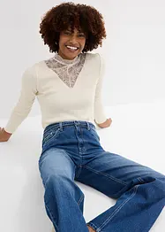 Jeans elasticizzati straight, vita alta, bonprix