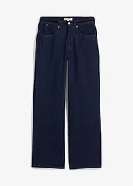 Jeans wide leg, a vita media, bonprix