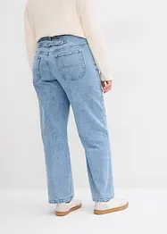 Jeans wide leg, a vita media, bonprix