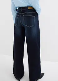 Jeans wide leg, a vita media, bonprix