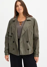 Parka corto in similpelle, bonprix