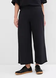 Pantaloni in felpa ampi cropped, bonprix