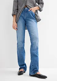 Jeans straight con cinta comoda, vita media, bonprix