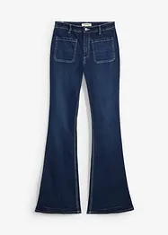 Jeans elasticizzati bootcut, vita alta, bonprix