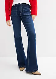 Jeans elasticizzati bootcut, vita alta, bonprix