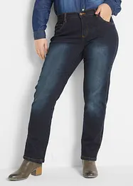 Jeans slim straight elasticizzati, vita media, bonprix
