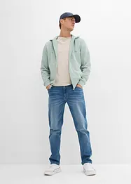 Felpa con zip e cappuccio, bonprix