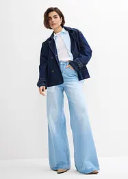 Jeans wide leg con cinta comoda, vita alta, bonprix