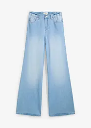 Jeans wide leg con cinta comoda, vita alta, bonprix