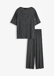 Tuta da casa oversize in  maglia a coste, bonprix