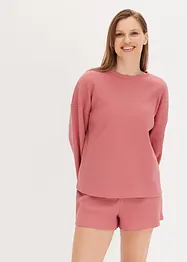 Tuta da casa in jersey alveolare con pantaloncini, bonprix