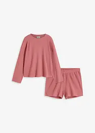 Tuta da casa in jersey alveolare con pantaloncini, bonprix