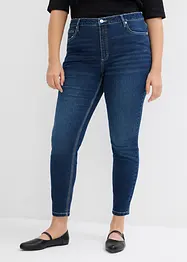 Jeans skinny elasticizzati cropped, a vita media, bonprix