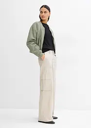 Pantaloni cargo in cotone elasticizzato, bonprix