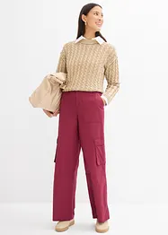 Pantaloni cargo in cotone elasticizzato, bonprix