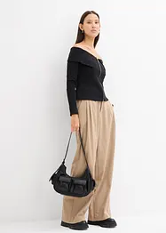 Maglia a costine con spalle scoperte, bonprix
