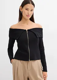Maglia a costine con spalle scoperte, bonprix