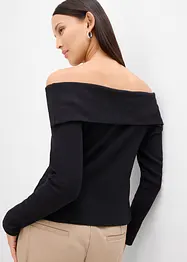 Maglia a costine con spalle scoperte, bonprix