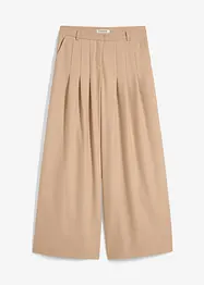 Pantaloni con pinces a vita alta in misto viscosa, bonprix
