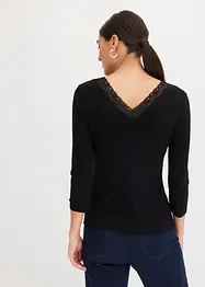 Maglia a maniche lunghe con pizzo, bonprix