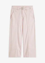 Pantaloni culotte elasticizzati in twill con cintura, bonprix