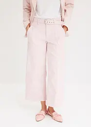 Pantaloni culotte elasticizzati in twill con cintura, bonprix