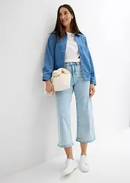 Giacca di jeans con cerniera in stile blouson, bonprix