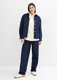 Felpa oversize con cappuccio in puro cotone biologico, bonprix